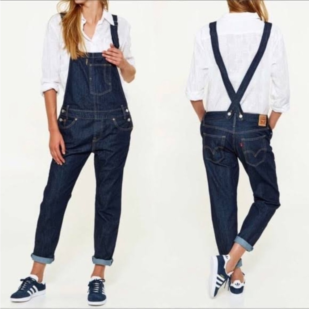 ▪️Levi’s Denim Jean Heritage Relaxed Overalls Blue Cotton Dungaree